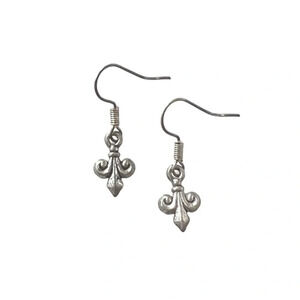 Fleur de Lis Earrings Silver NWT Handcrafted New Bohemian Spiritual Jewelry New
